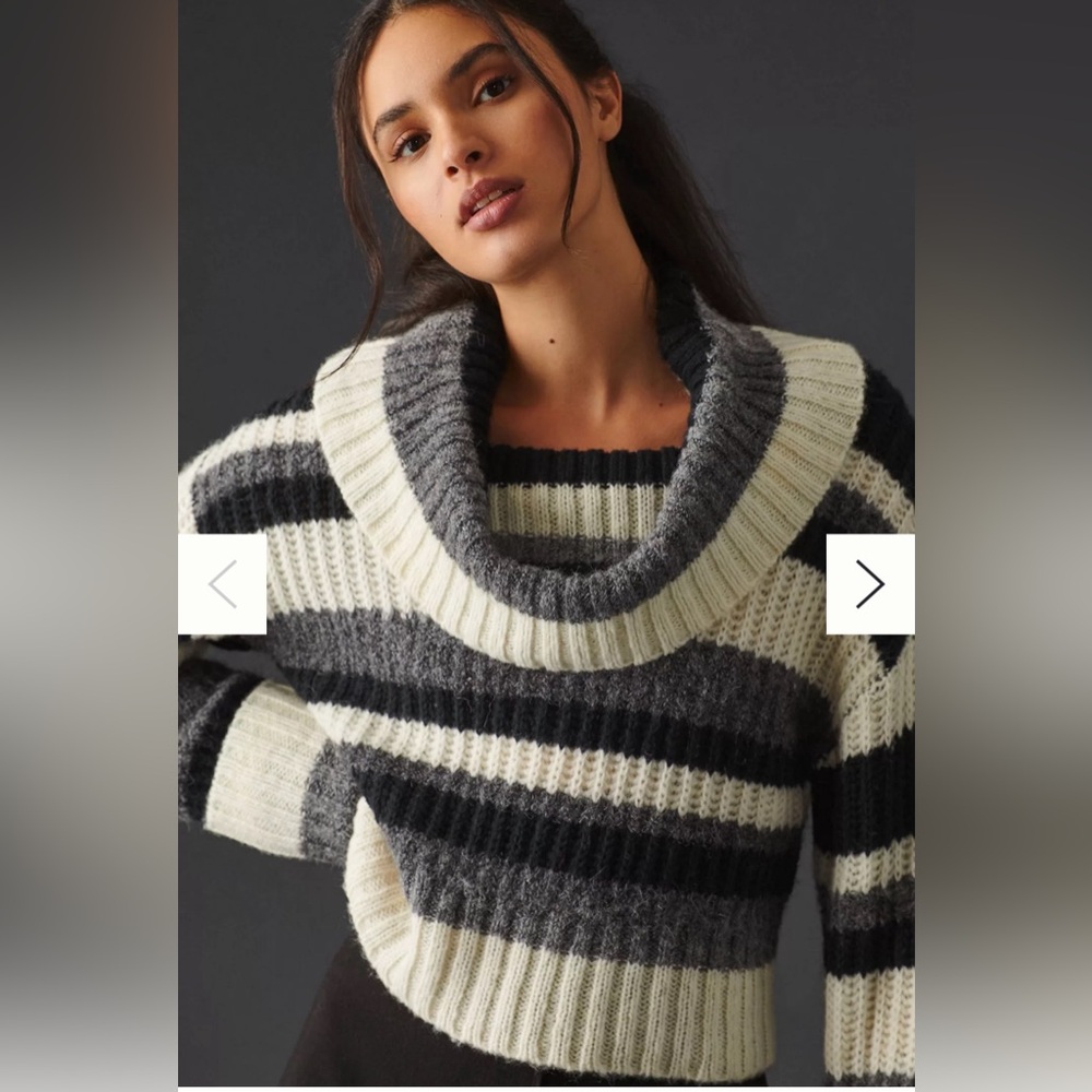 NWOT Anthropologie Cowl Neck Wool Sweater Size Small
